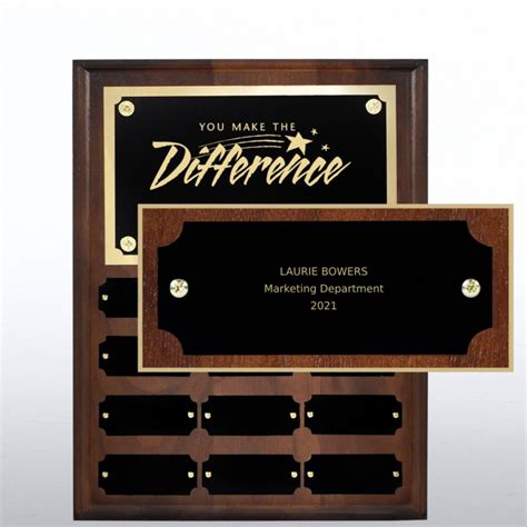 Perpetual Plaque - Walnut - Personalized Nameplate - Baudville