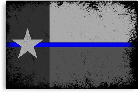 "Blue Line Texas State Flag" Canvas Print by Runesilver | Redbubble