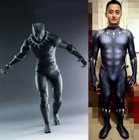 2018 Cosplay Costume Men Kids Black Panther Costume Fancy Halloween ...