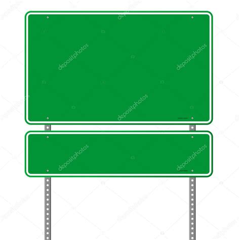 Green Blank Roadsign — Stock Vector © zager #12704024