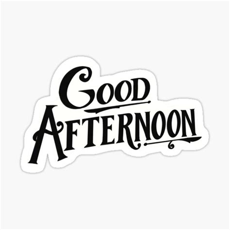 " "Good Afternoon!" from "Spirited" (Black Sticker)" Sticker for Sale ...