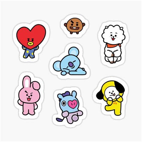 Gambar Sticker Aesthetic Bt21 Stickers - IMAGESEE