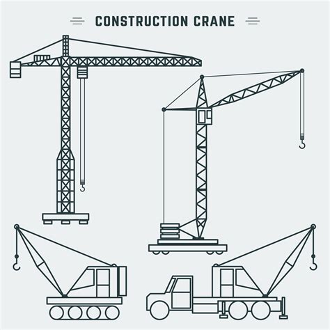 Line design construction crane 557527 Vector Art at Vecteezy