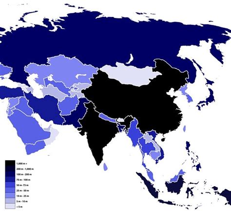 Asian countries by population (2023) - Learner trip