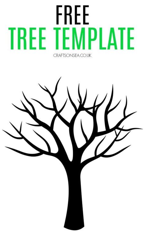 Free Tree Template | Kids crafts free, Spring crafts, Fall crafts