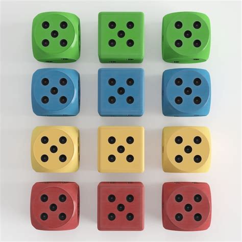 Classic Dice with Different Colors and Shapes | FlippedNormals | Shapes ...