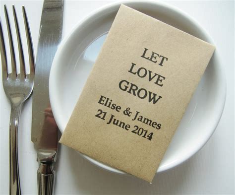 Seed Packet Wedding Favors-LET LOVE by IzzyandLoll on Etsy