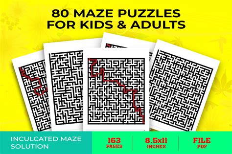 Maze Puzzle Books for Adults & Teens Graphic by Waliullah Solutions ...