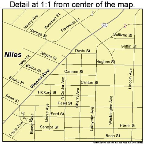 Niles Ohio Street Map 3955916