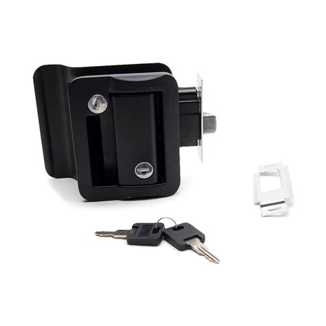 Black Finish Door Lock and Handle for RV and Enclosed Traile