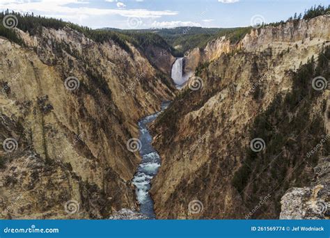 Waterfall at Grand Canyon of Yellowstone.USA. Stock Photo - Image of ...