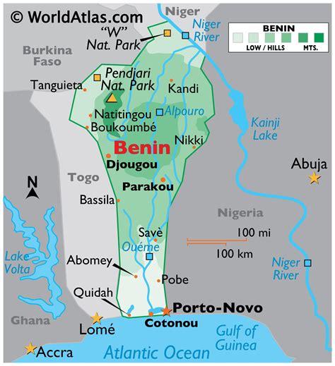 Benin Large Color Map