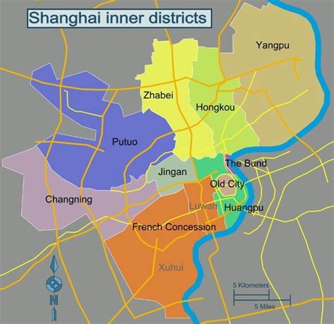 Shanghai District Map English