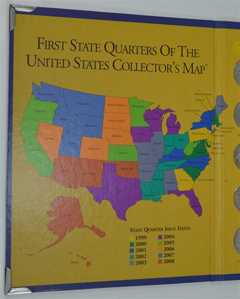 First State Quarters of The United States Collector's Map 1999-2008 ...