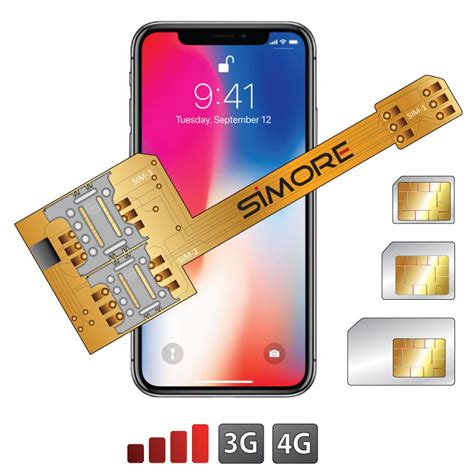 iPhone X Dual SIM X-Triple X adapter - Triple Dualsim card adapter 4G ...