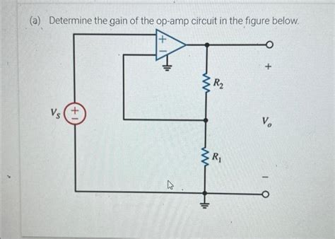 Solved (a) Determine the gain of the op-amp circuit in the | Chegg.com