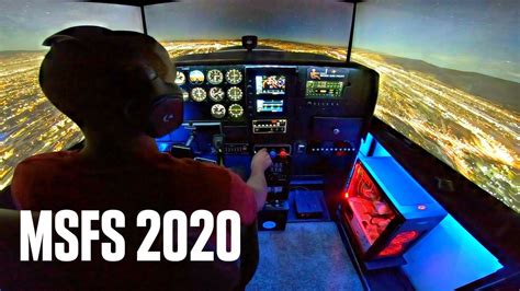 Microsoft Flight Simulator 2020 | Cessna 172 Home Cockpit Night Landing ...