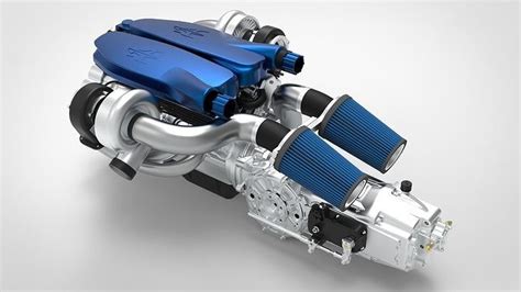 Twin Turbo V12 Engine 3D model | CGTrader