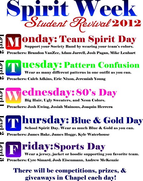 10 Unique High School Spirit Week Ideas 2024