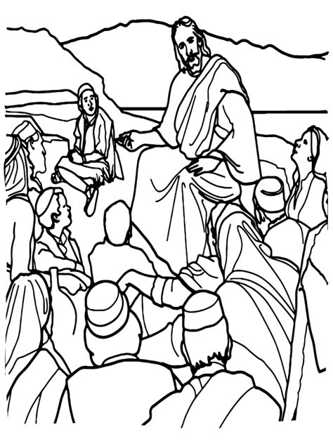 Jesus Teaching Parables Coloring Pages Sketch Coloring Page Jesus | The ...