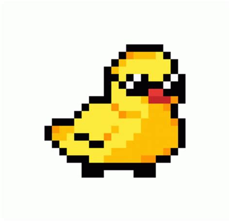 Pixel Art Yellow Duck Animation GIF | GIFDB.com