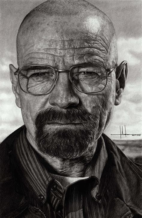 a Walter White portrait i made : r/drawing