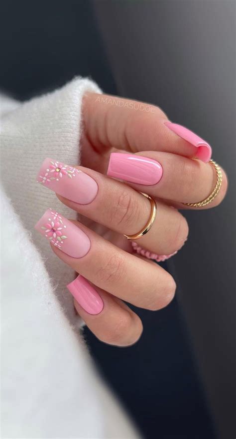 Baby Pink Nails With Diamonds