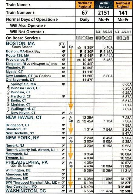 Amtrak Northeast Corridor 2010 Schedule | Flickr - Photo Sharing!