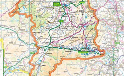 Denbighshire County Map | I Love Maps