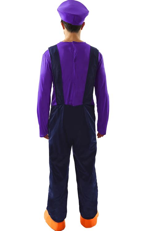 Mens Waluigi Super Mario Costume | Joke.co.uk