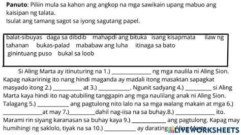 Pagbibigay kahulugan sa mga Sawikain 3946100 | KARREN