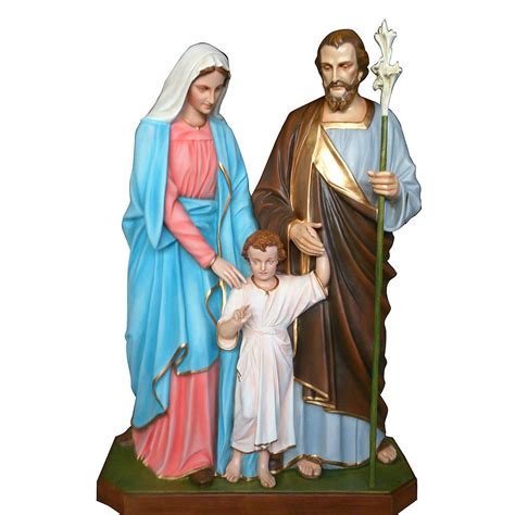 Holy Family statue in painted fiberglass, 170cm | online sales on ...