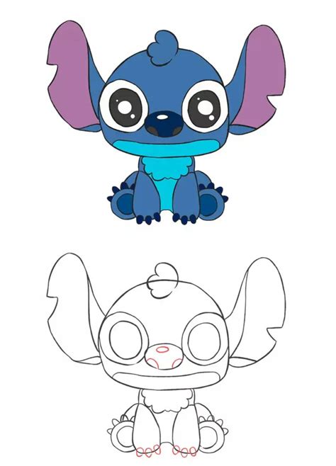 15 Easy Stitch Drawing Ideas - How to Draw Stitch