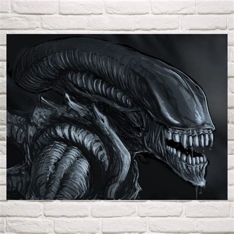 Artwork Xenomorph Alien Movie Art Silk Fabric Poster Prints Home Wall ...