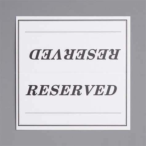 Free Printable Double Sided Reserved Sign Template - Printable ...