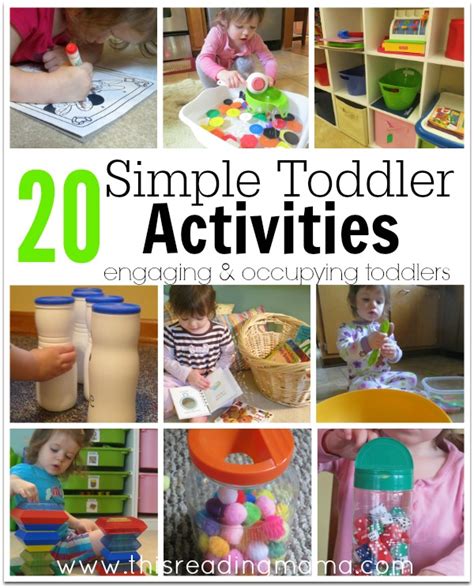 20+ SIMPLE Toddler Activities