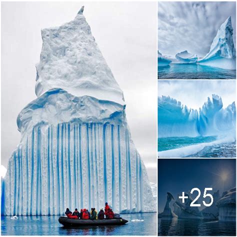 The dazzling beauty of the drifting icebergs in the South Pole.