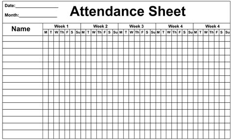 2020 Attendance Tracker Template | Example Calendar Printable