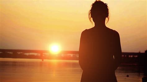 Free photo: Woman Standing on Beach during Sunset - Backlit, Beach ...