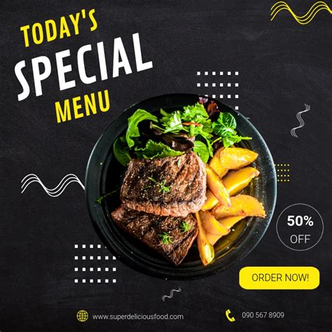 Today's Special Menu Template Free