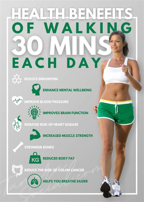 10 Health Benefits of Walking 30 Minutes Each Day | Health benefits of ...