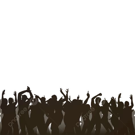 Audience Silhouette, Audience Crowd, Concert Party, Silhouette PNG ...