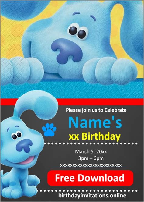 Blue's Clues Invitations Birthday Invitations