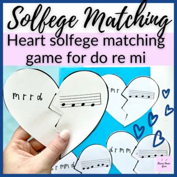 Do Re Mi Solfege Matching Heart Game for Valentine's Day Elementary Music