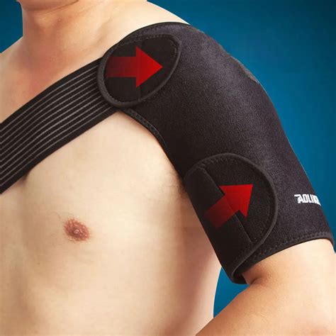 NEW Adjustable Black Single Shoulder Guard Support Arthritis Brace ...