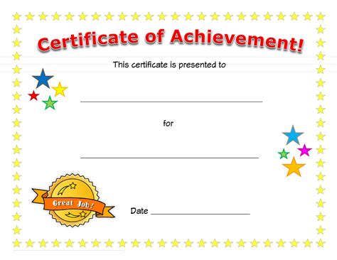 How to create a Certificate of Achievement? Download this Blank ...