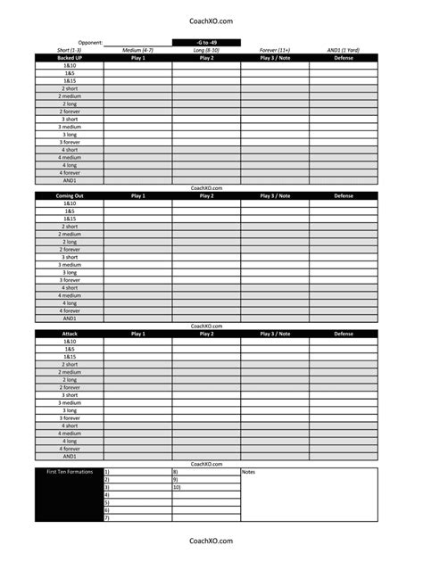 CoachXO Blank Football Play Sheet Template Form - Fill and Sign ...