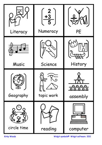 Early Years visual timetable symbols Widgit CIP2 by beatlesfan ...