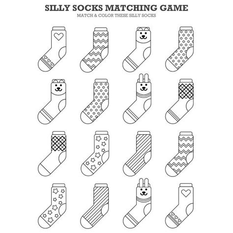 FREE Silly Socks matching game (printable pdf) | Silly socks ...