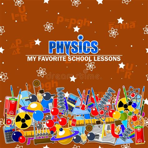 Physics theme stock vector. Illustration of collection - 73258508